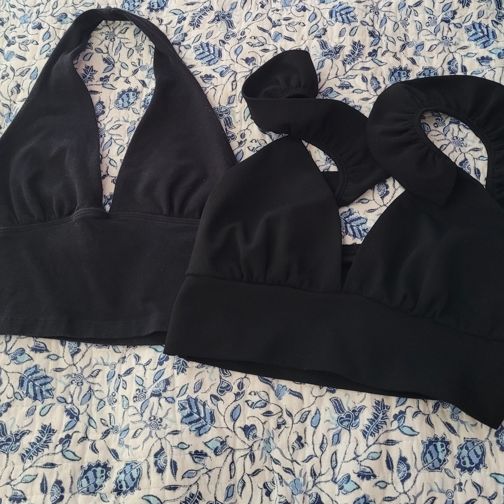 Black Small Crop tops